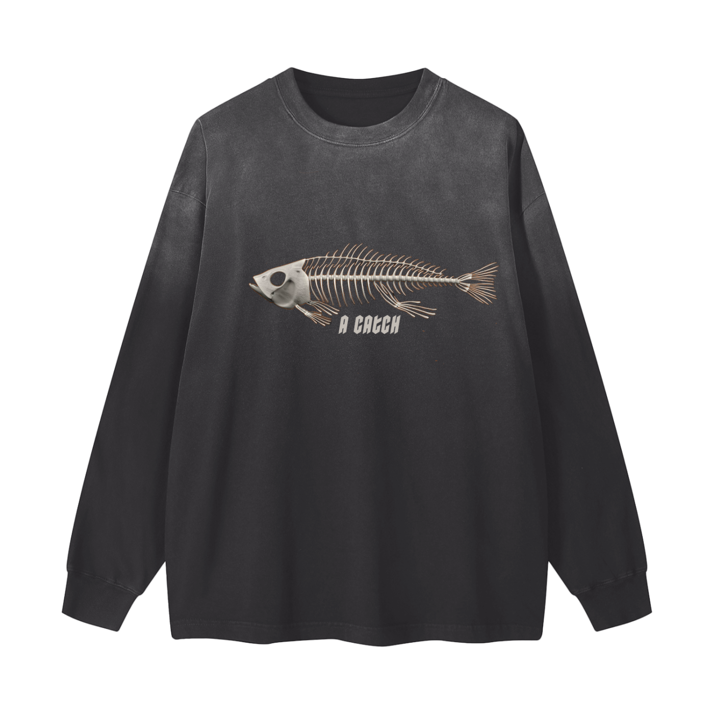 BAITE Bone Scale Gradient Vintage Washed Tee