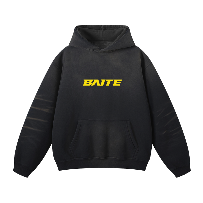 BAITE Stone Washed Dyed Fleece Hoodie